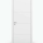 Sobna vrata, Tri poprečne linije, RAL TON BIJELO Lakirana